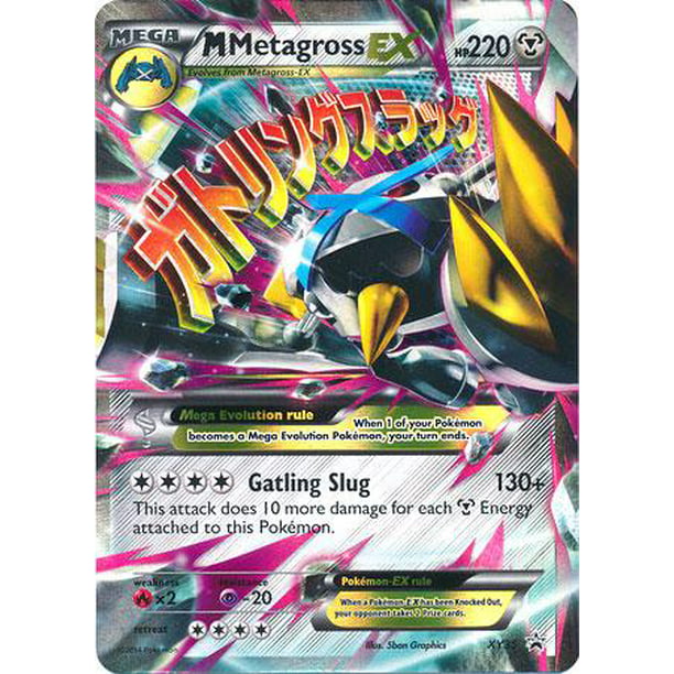 Metagross MEGA EX Holo XY35 Flash Karte für Kids
